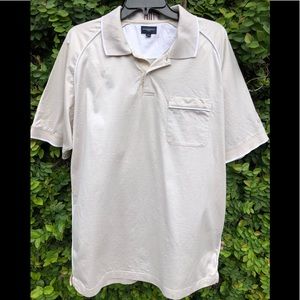 BURBERRY Beige Cotton Golf Polo Shirt EUC Sz L